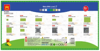 小颗粒直角底板BasePlate 28x56 (Green.light green.sandy Yellow.Dark grey.Light grey.Blue.White) (8804)